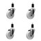 Service Caster 4'' Nylon Wheel Swivel 1-3/8'' Expanding Stem Caster Set, 4PK SCC-EX20S414-NYS-138-4 - alternate 1